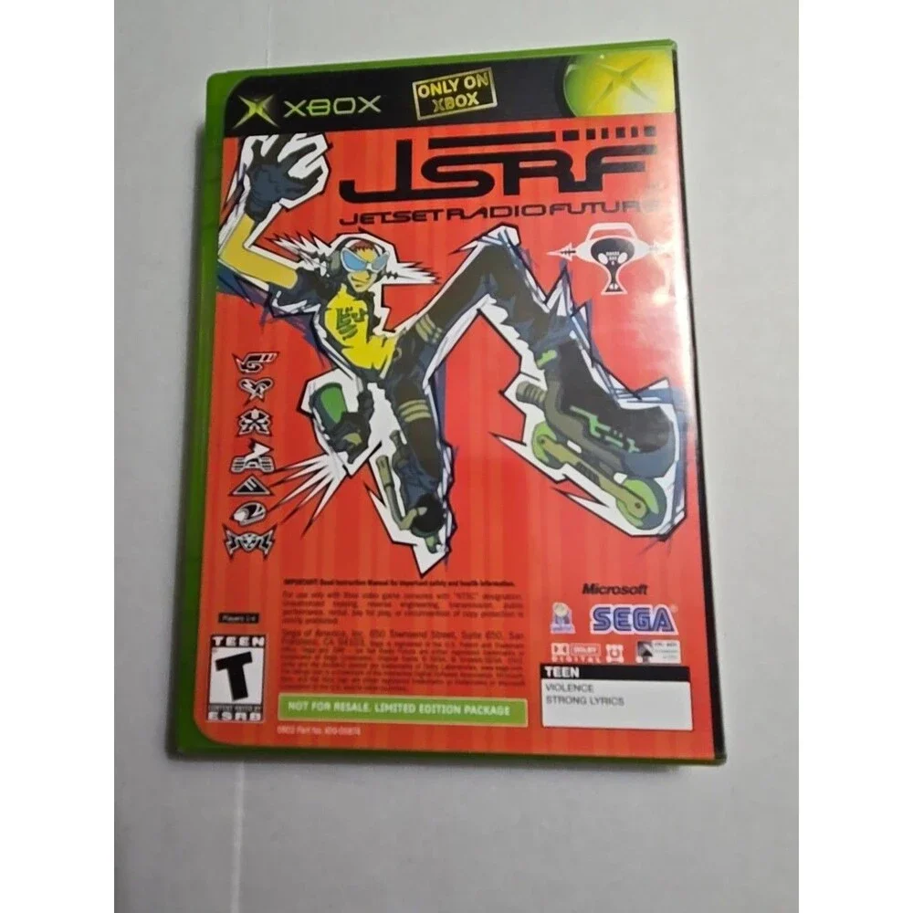 JSRF Jet Set Radio / SEGA GT 2002 (Microsoft Xbox, 2002) Complete With Manuals